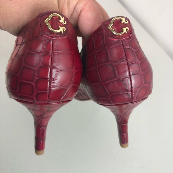 C Wonders Croco Embossed Leather Pumps Size 8M - Picture 7 of 8